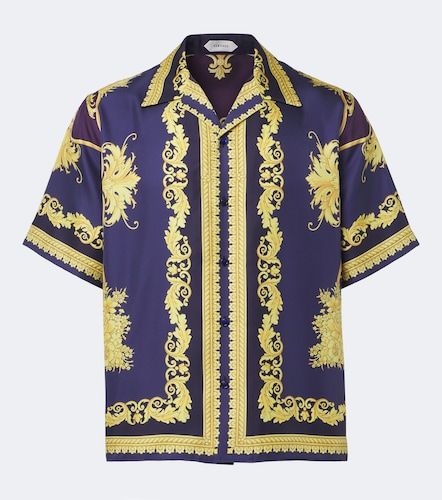 Camicia Barocco in twill di seta - Versace - Modalova