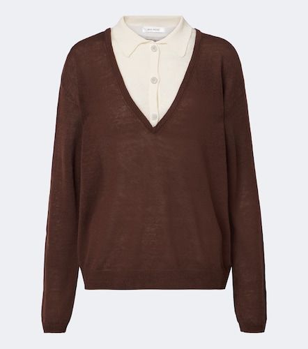 Eirae paneled linen-blend sweater - Aya Muse - Modalova