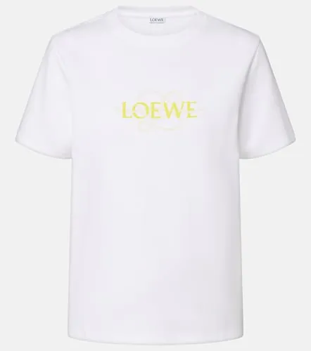 T-shirt in misto cotone con logo - Loewe - Modalova