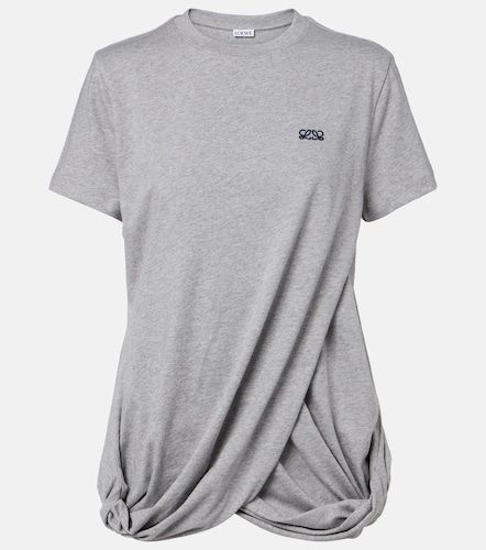Camiseta Double L de algodón drapeada - Loewe - Modalova