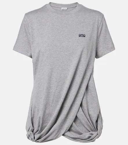 Double L draped cotton jersey T-shirt - Loewe - Modalova