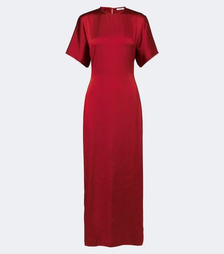 Vestido largo Imogen de satén fruncido - Fforme - Modalova