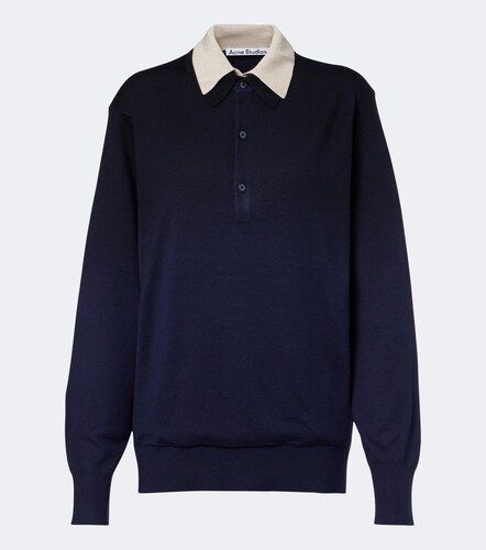 Silk, wool, and cashmere polo sweater - Acne Studios - Modalova