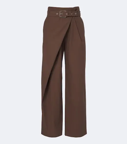 Pantalones anchos de algodón drapeados - Loewe - Modalova