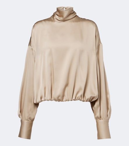 Silk satin blouse - Brunello Cucinelli - Modalova