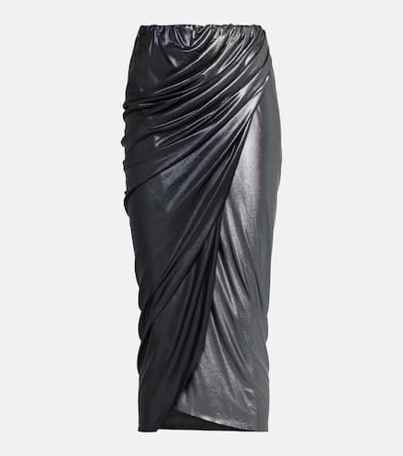 Lilies draped jersey midi skirt - Rick Owens - Modalova