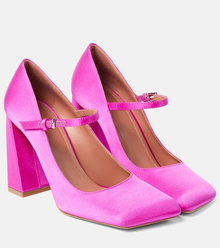 Charlotte 95 satin Mary Jane pumps - Amina Muaddi - Modalova