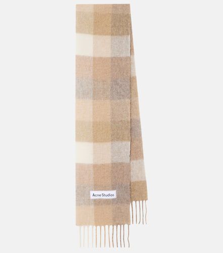 Vally checked alpaca-blend scarf - Acne Studios - Modalova