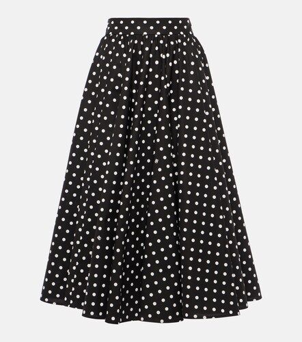 Falda midi de popelín de algodón con lunares - Dolce&Gabbana - Modalova