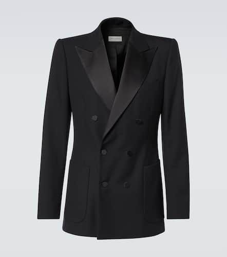 Double-breasted wool-blend tuxedo jacket - Dries Van Noten - Modalova