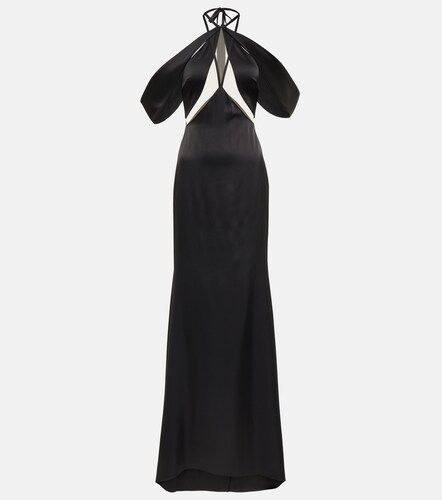 Abito lungo in tulle off-shoulder - David Koma - Modalova