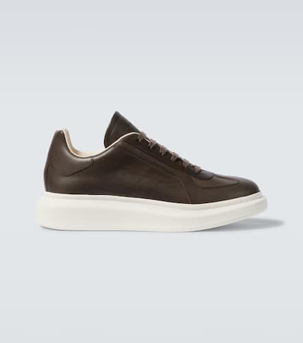 Oversized leather sneakers - Alexander McQueen - Modalova