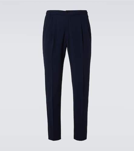 Wool seersucker straight pants - Rubinacci - Modalova