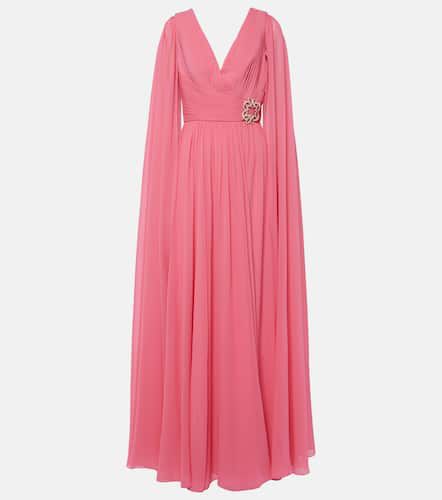 Embellished silk chiffon gown - Elie Saab - Modalova