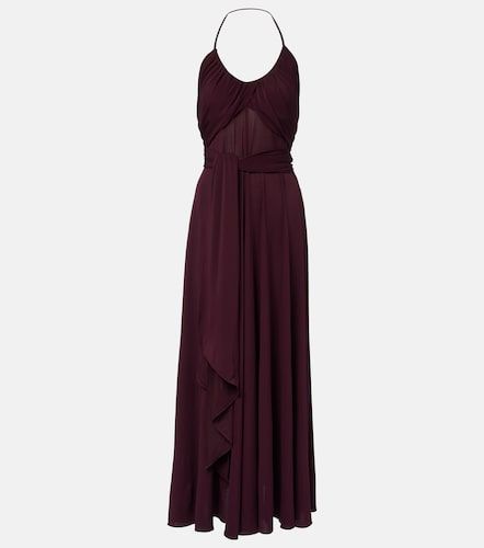 Draped halterneck jersey maxi dress - Alaia - Modalova