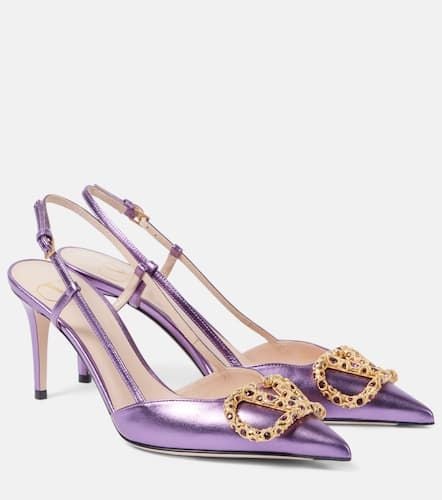 VLogo Signature 80 leather slingback pumps - Valentino Garavani - Modalova