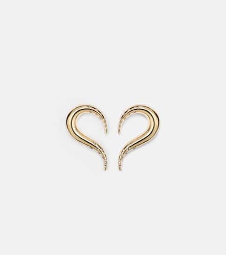 Pendientes Swoosh de oro de 14 ct con diamantes - Mateo - Modalova