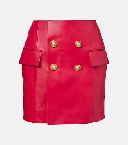 Balmain Leather miniskirt - Balmain - Modalova