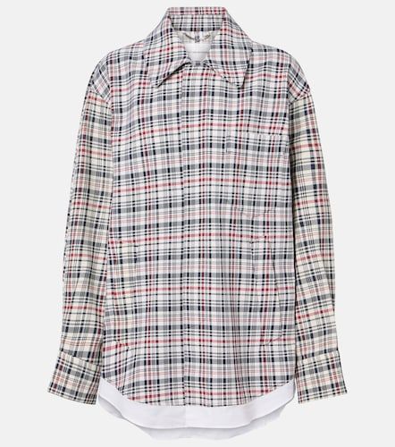 Giacca oversize in cotone e lana a quadri - Victoria Beckham - Modalova