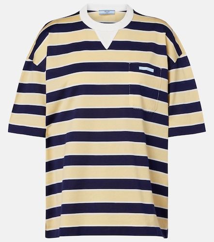 Camiseta de jersey de algodón a rayas - Prada - Modalova