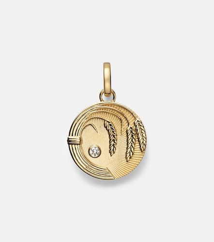 Infinite Gratitude Braided Wheat Medium 18kt pendant with diamond - FoundRae - Modalova