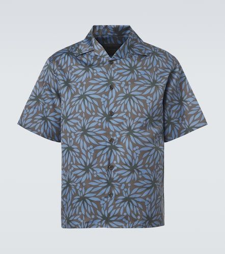 Camicia bowling in cotone e seta con stampa - Prada - Modalova
