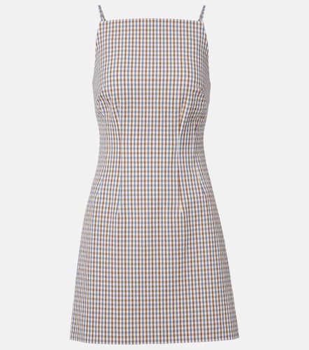 Gingham cotton seersucker minidress - Veronica Beard - Modalova
