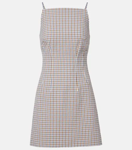 Vestido corto de sirsaca de algodón a cuadros vichy - Veronica Beard - Modalova