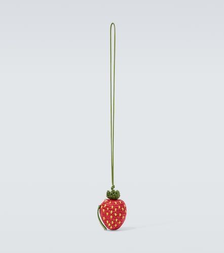Strawberry raffia coin purse with strap - Loewe - Modalova