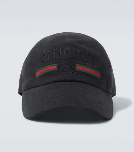 Web Stripe cotton baseball cap - Gucci - Modalova