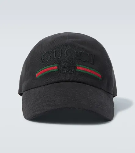 Web Stripe cotton baseball cap - Gucci - Modalova