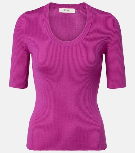 Chloé Top aus Rippstrick - Chloe - Modalova