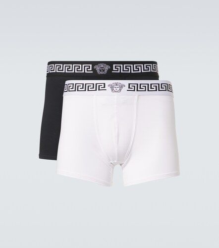 Set di 2 boxer Greca Border in misto cotone - Versace - Modalova