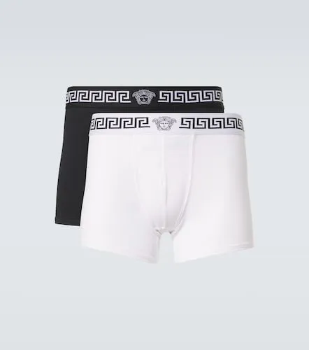 Set of 2 Greca Border cotton-blend boxer briefs - Versace - Modalova