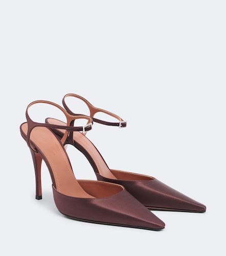 Slingback-Pumps Carolyn aus Satin - Amina Muaddi - Modalova