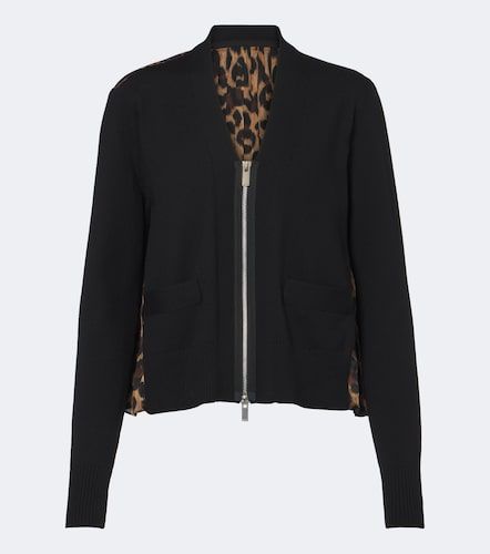 Cardigan con stampa leopardata - Sacai - Modalova