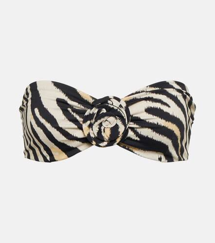 Zebra-print bandeau bikini top - Magda Butrym - Modalova