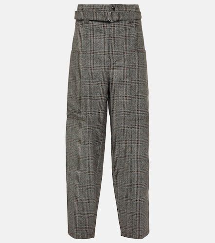 Checked high-rise virgin wool pants - Tod's - Modalova