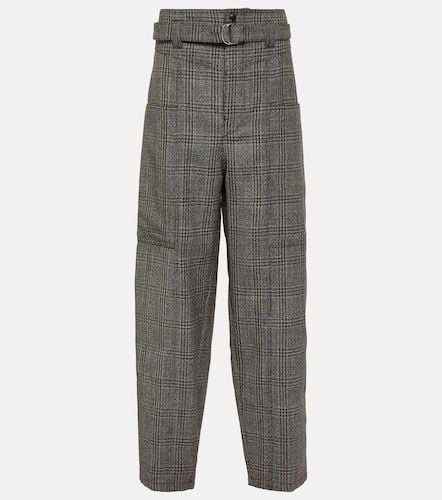 Checked high-rise virgin wool pants - Tod's - Modalova