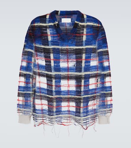 Distressed checked mohair-blend sweater - Maison Margiela - Modalova