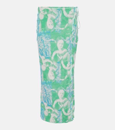 Rotate Printed mesh wrap skirt - Rotate - Modalova