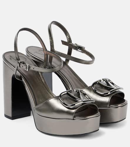 VLogo Signature leather platform sandals - Valentino Garavani - Modalova