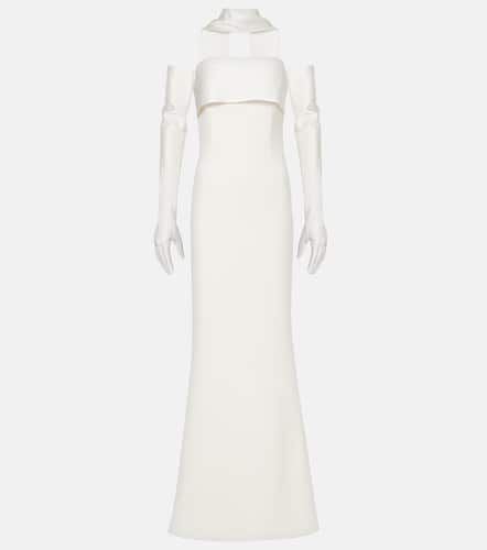 Roshana sash crÃªpe gown with gloves - Safiyaa - Modalova