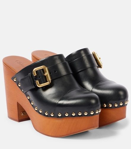 Jeannette 115 studded leather clogs - Chloe - Modalova