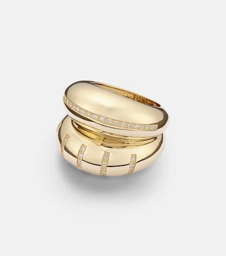 Apollonia 14kt yellow ring with diamonds - Lauren Rubinski - Modalova