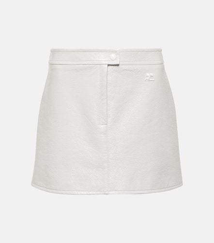 CourrÃ¨ges Iconic logo vinyl miniskirt - Courreges - Modalova