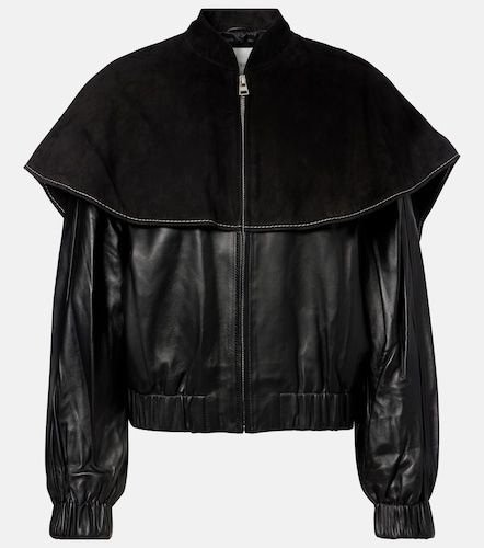 Giacca in pelle con cappuccio - JW Anderson - Modalova