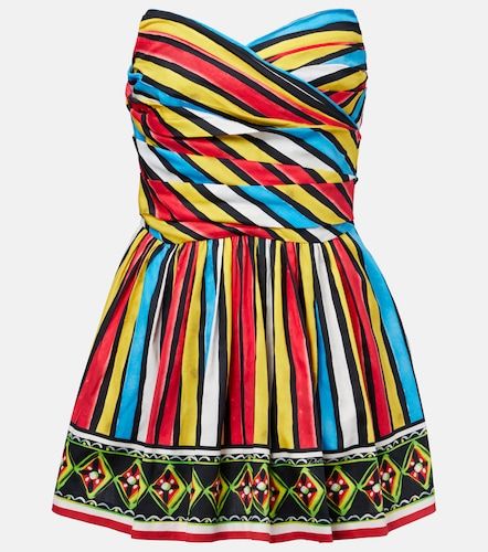 Abito corto a righe con ruches - Dolce&Gabbana - Modalova
