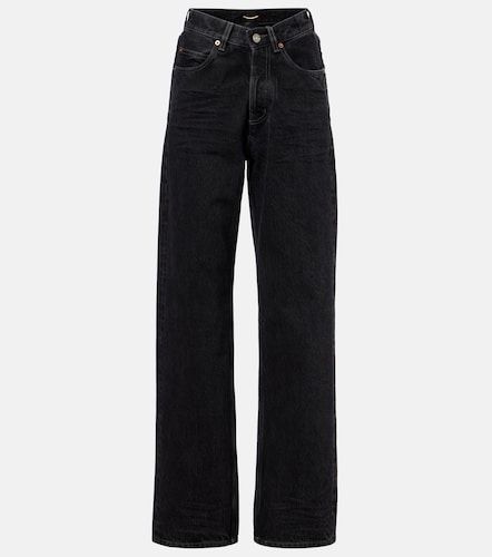 Jeans a gamba larga a vita alta - Saint Laurent - Modalova