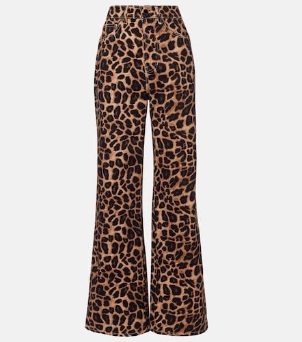 Leopard-print high-rise wide-leg pants - Veronica Beard - Modalova